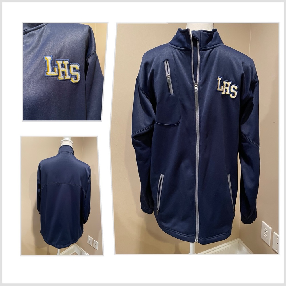 LHS Russell Athletic Jacket Dri-Power Navy Blue Soft Comfortable Flexible Size M
